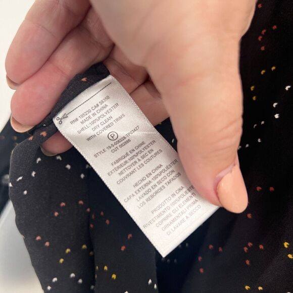 Equipment Femme Inisse Blouse Button Down Long Sleeve Women's XXS Black Pattern - Picture 11 of 13